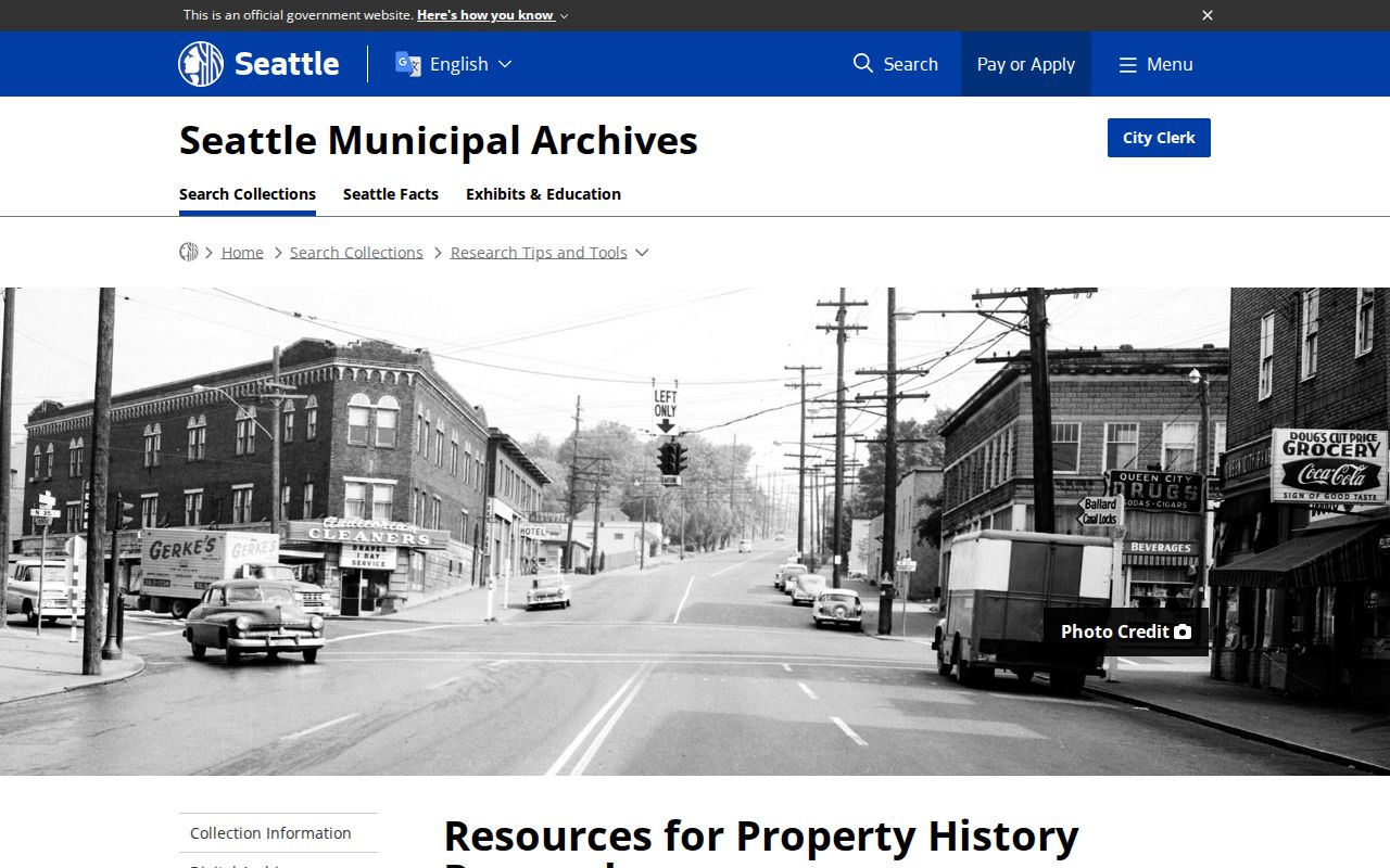 Seattle City Archives property history research methods useful for Kenmore house research